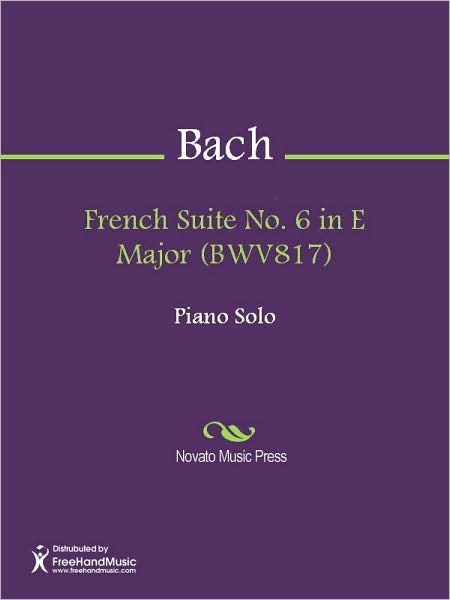 French Suite No. 6 in E Major (BWV817)