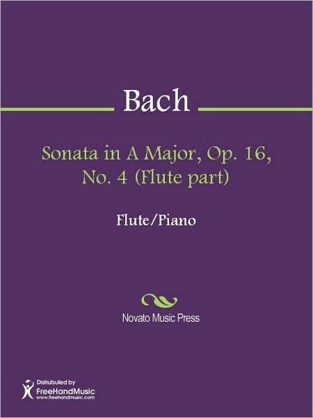 Sonata in A Major, Op. 16, No. 4 (Flute part)