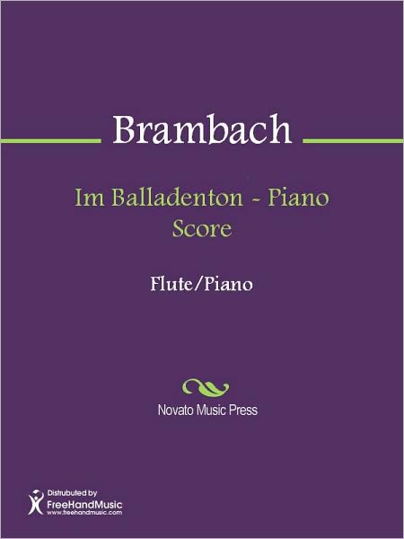 Im Balladenton - Piano Score