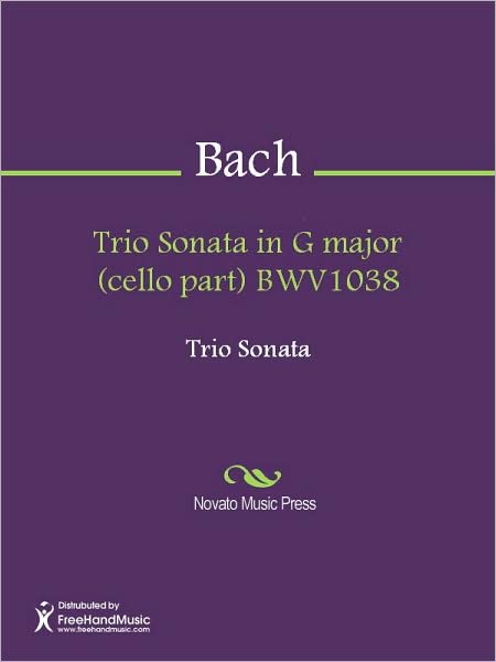 Trio Sonata in G major (cello part) BWV1038