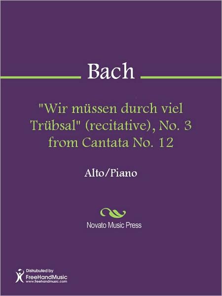 "Wir mussen durch viel Trubsal" (recitative), No. 3 from Cantata No. 12