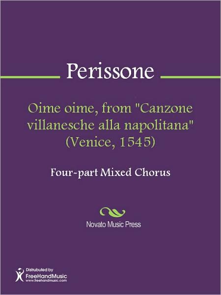 Oime oime, from "Canzone villanesche alla napolitana" (Venice, 1545)
