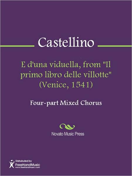 E d'una viduella, from "Il primo libro delle villotte" (Venice, 1541)