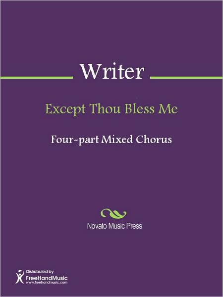 Except Thou Bless Me
