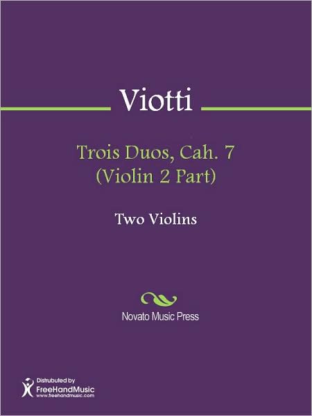 Trois Duos, Cah. 7 (Violin 2 Part)