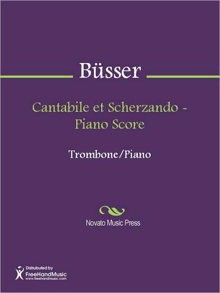 Cantabile et Scherzando - Piano Score