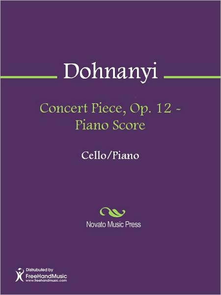 Concert Piece, Op. 12 - Piano Score