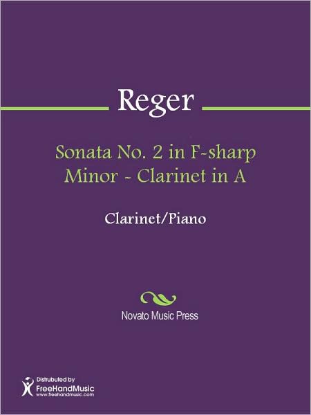 Sonata No. 2 in F-sharp Minor - Clarinet in A