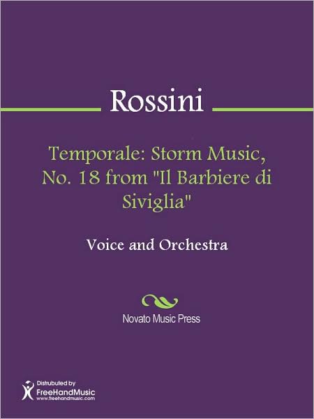 Temporale: Storm Music, No. 18 from "Il Barbiere di Siviglia"