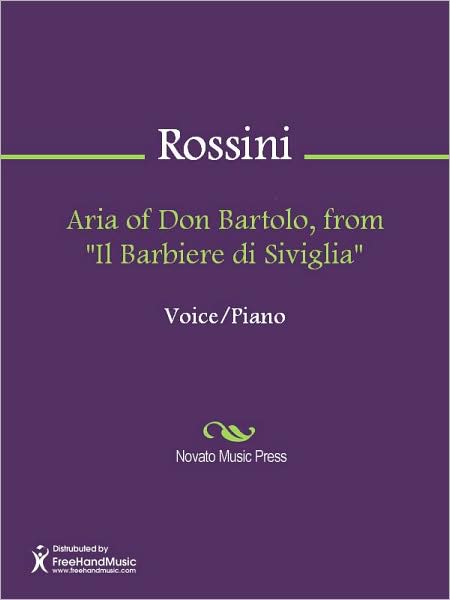 Aria of Don Bartolo, from "Il Barbiere di Siviglia"