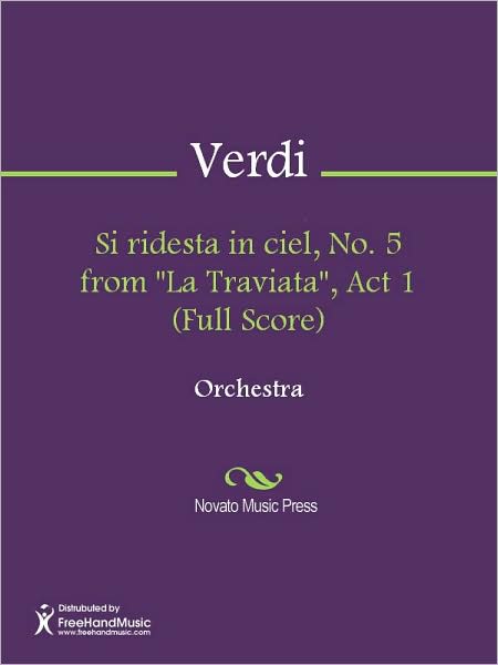 Si ridesta in ciel, No. 5 from "La Traviata", Act 1 (Full Score)