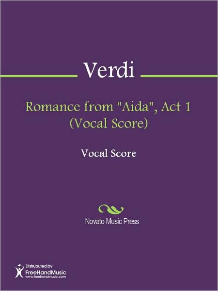 Romance from "Aida", Act 1 (Vocal Score)