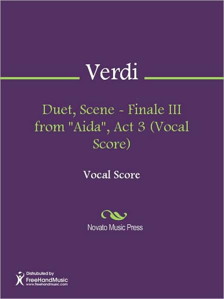 Duet, Scene - Finale III from "Aida", Act 3 (Vocal Score)