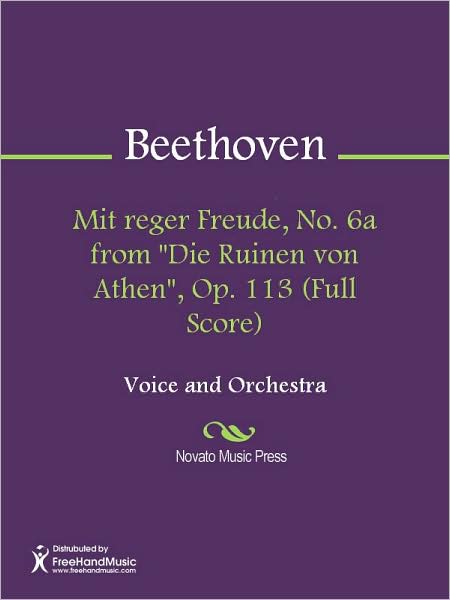 Mit reger Freude, No. 6a from "Die Ruinen von Athen", Op. 113 (Full Score)