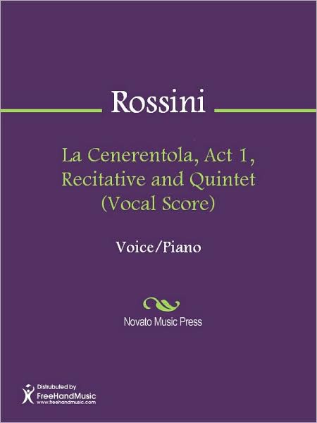 La Cenerentola, Act 1, Recitative and Quintet (Vocal Score)