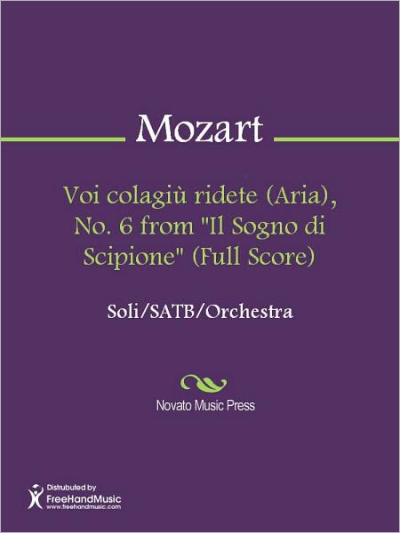Voi colagiu ridete (Aria), No. 6 from "Il Sogno di Scipione" (Full Score)