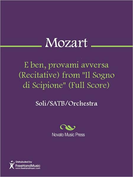 E ben, provami avversa (Recitative) from "Il Sogno di Scipione" (Full Score)