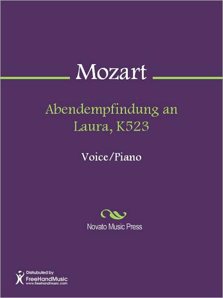 Abendempfindung an Laura, K523