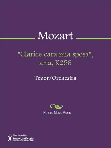 "Clarice cara mia sposa", aria, K256