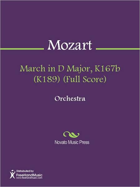 March in D Major, K167b (K189) (Full Score)