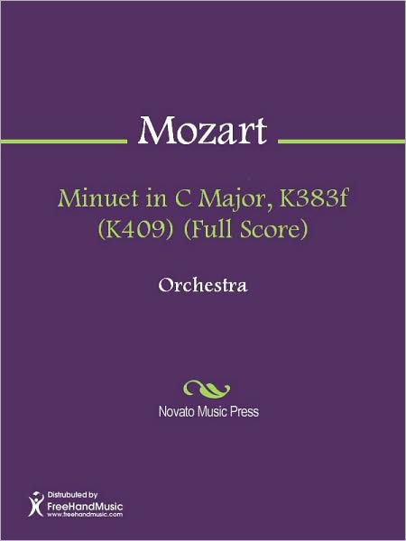 Minuet in C Major, K383f (K409) (Full Score)