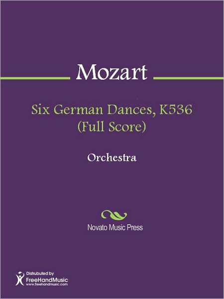 Six German Dances, K536 (Full Score)