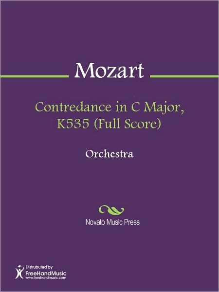 Contredance in C Major, K535 (Full Score)