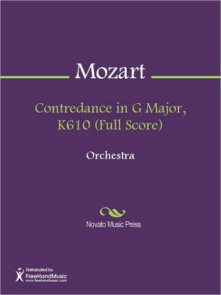 Contredance in G Major, K610 (Full Score)
