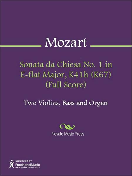 Sonata da Chiesa No. 1 in E-flat Major, K41h (K67) (Full Score)