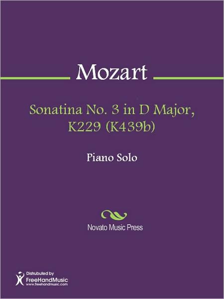 Sonatina No. 3 in D Major, K229 (K439b)