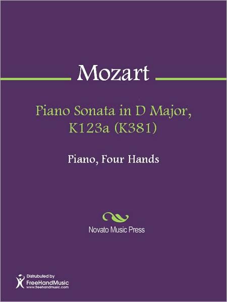 Piano Sonata in D Major, K123a (K381)