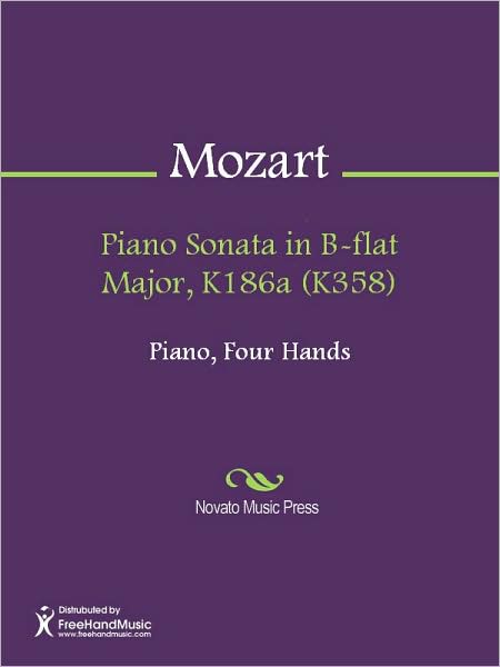 Piano Sonata in B-flat Major, K186a (K358)