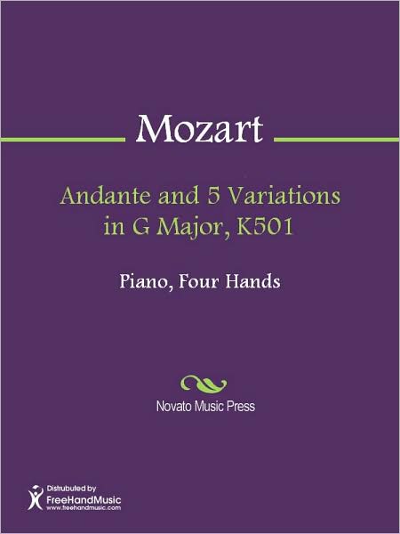 Andante and 5 Variations in G Major, K501