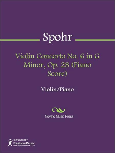 Violin Concerto No. 6 in G Minor, Op. 28 (Piano Score)