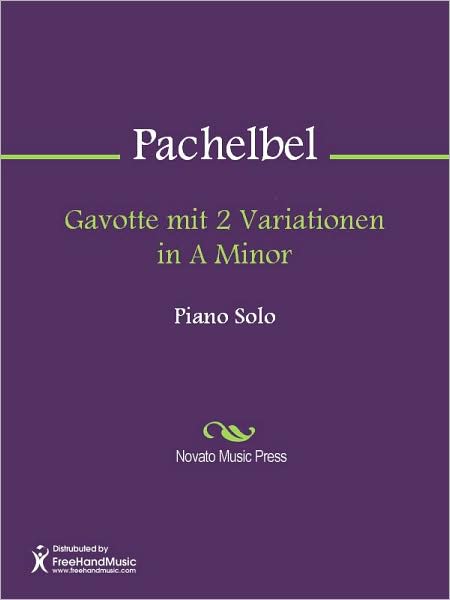 Gavotte mit 2 Variationen in A Minor