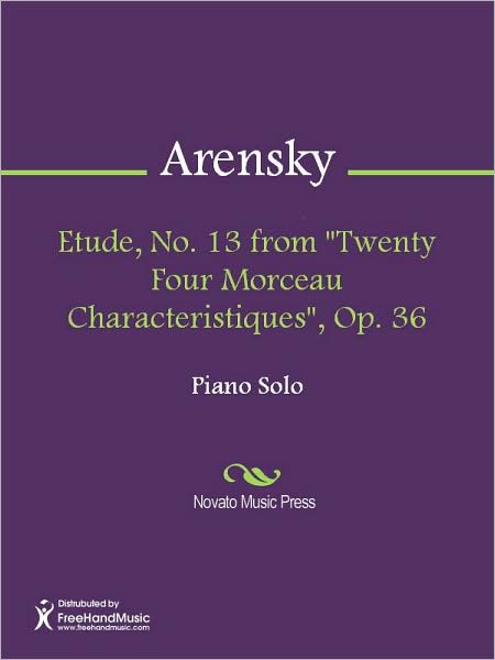 Etude, No. 13 from "Twenty Four Morceau Characteristiques", Op. 36