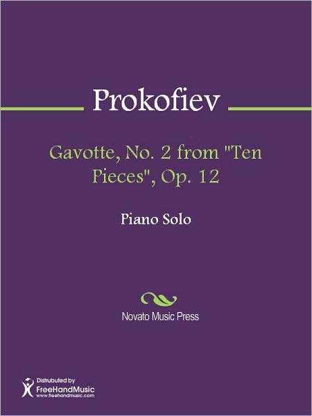 Gavotte, No. 2 from "Ten Pieces", Op. 12