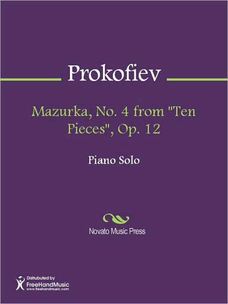 Mazurka, No. 4 from "Ten Pieces", Op. 12