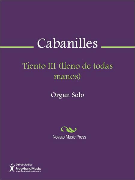 Tiento III (lleno de todas manos)