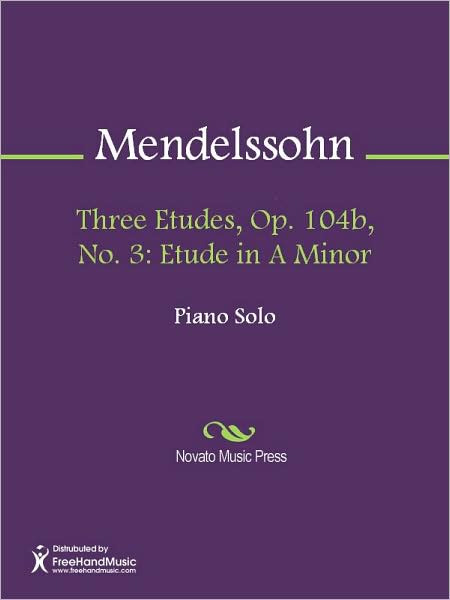 Three Etudes, Op. 104b, No. 3: Etude in A Minor
