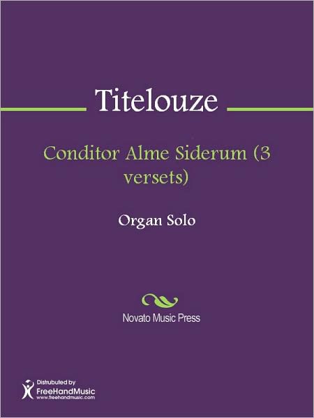 Conditor Alme Siderum (3 versets)
