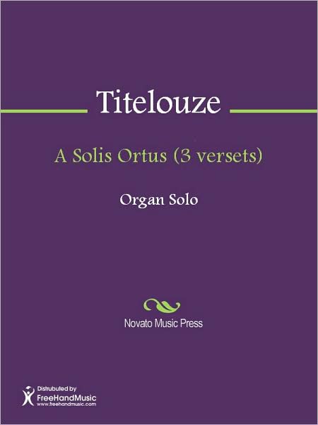 A Solis Ortus (3 versets)