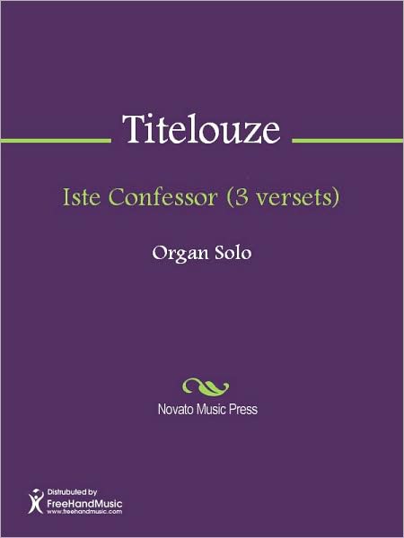 Iste Confessor (3 versets)