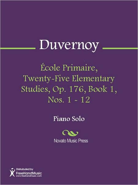 Ecole Primaire, Twenty-Five Elementary Studies, Op. 176, Book 1, Nos. 1 - 12