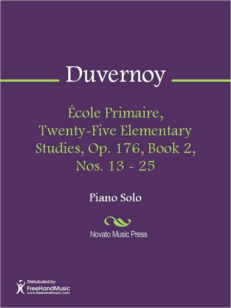 Ecole Primaire, Twenty-Five Elementary Studies, Op. 176, Book 2, Nos. 13 - 25