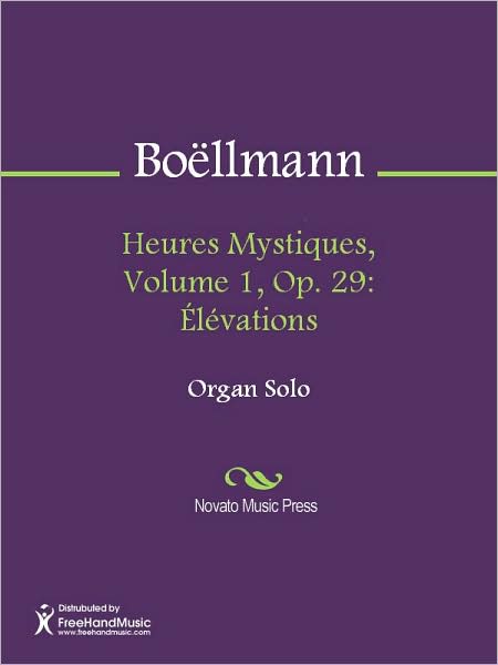 Heures Mystiques, Volume 1, Op. 29: Elevations