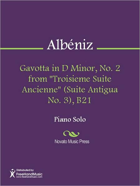 Gavotta in D Minor, No. 2 from "Troisieme Suite Ancienne" (Suite Antigua No. 3), B21