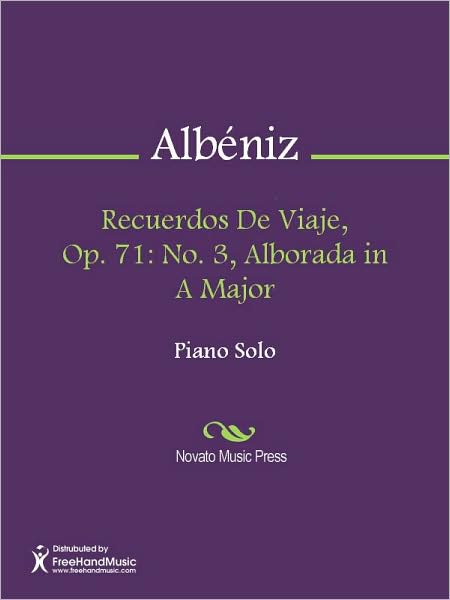 Recuerdos De Viaje, Op. 71: No. 3, Alborada in A Major