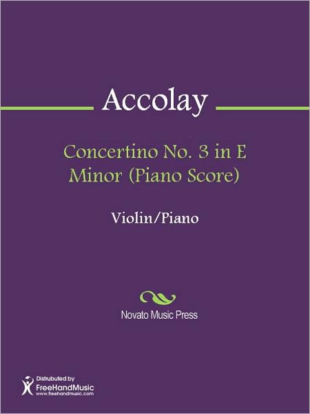 Concertino No. 3 in E Minor (Piano Score)
