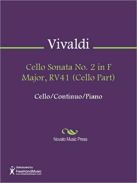 Cello Sonata No. 2 in F Major, RV41 (Cello Part)